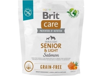 Granule Brit Care Dog Grain-free Senior&Light, 1 kg