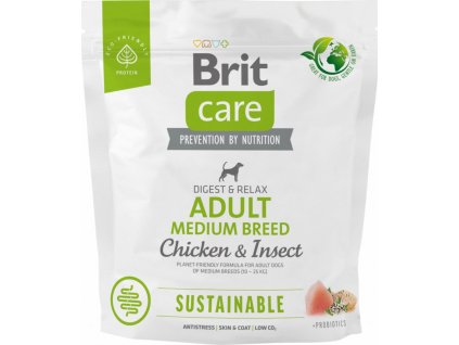 Granule Brit Care Dog Sustainable Adult Medium Breed, 1 kg