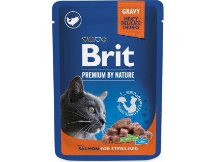Kapsička Brit Premium Cat Salmon for Sterilised, 100 g