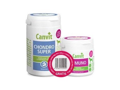 Canvit Chondro Super pro psy, 230 g + Canvit Imunno pro psy, 100 g