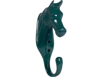 Věšák ve tvaru hlavy koně HKM, green