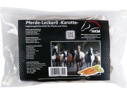 Pamlsky pro koně HKM, 750 g, mrkvové