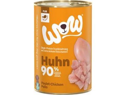 Konzerva pro psy WOW PUR, kuřecí monoprotein, 400 g