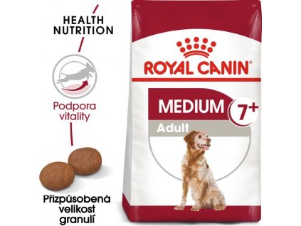 Granule pro psy Royal Canin Medium Adult 7+, 4 kg