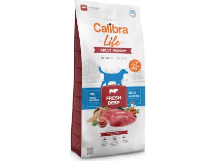 Granule pro psy Calibra Life Adult Medium Fresh Beef, 12 kg