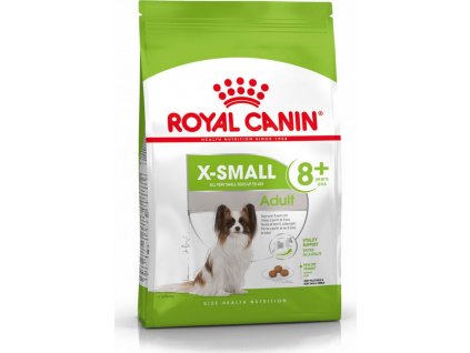 Granule pro psy Royal Canin, X-Small Adult 8+, 500 g