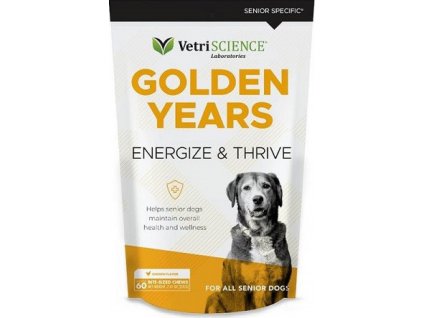 Pamlsky pro psy VetriScience Golden Years, Energize&Thrive, 60 ks/210 g