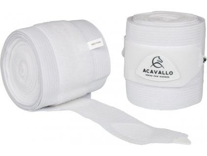 Bandáže elastické Acavallo, pár, 3,8m, bílé