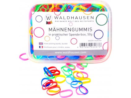 Gumičky do hřívy Waldhausen, 50 g, multicolour