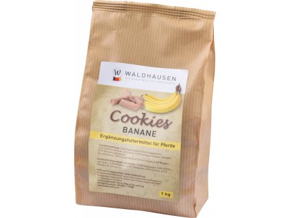 Pamlsky pro koně Cookies Waldhausen, 1 kg, banánové