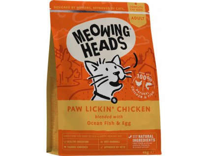 Granule pro kočky Meowing Heads, Paw Lickin’ Chicken, 4 kg
