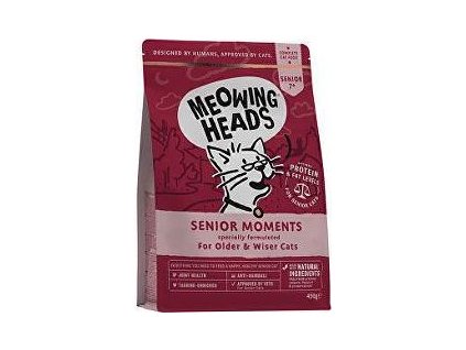 Granule pro kočky Meowing Heads, Senior Moments, 450 g