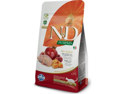 N&D GF Pumpkin CAT NEUTERED Quail & Pomegranate 300 g