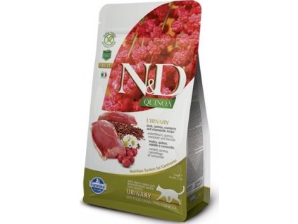 Granule pro kočky GF Quinoa Urinary Duck & Cranberry N&D, 300 g