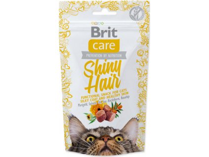Pamlsky pro kočky Brit Care, Shiny Hair, 50 g