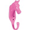 Věšák ve tvaru hlavy koně HKM, pink