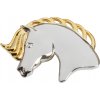 Brož Horse head Umbria Equitazione, silver/gold