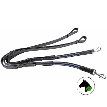 Kožené boční otěže s elastickou vložkou