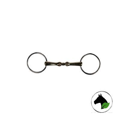 Stihlové udidlo snaffle 2x lomené, 14 mm