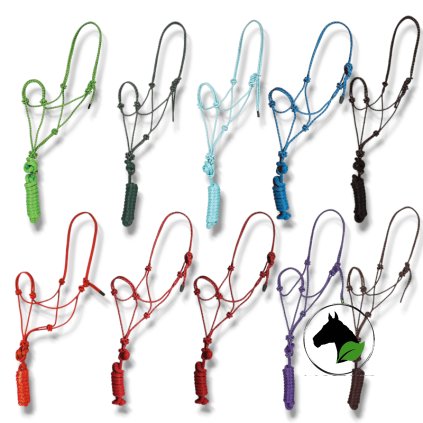 Provazová ohlávka + vodítko 2,3 m Mustang