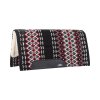 westernpad classic equine sensorflex wool top pad 86 x 96 cm schwarz weinrot