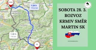 Milí přátelé, již tuto sobotu se chystáme s krmivy na Slovensko, rádi Vám cokoli dovezeme❤. Vyjíždíme z Frýdku-Místku,...