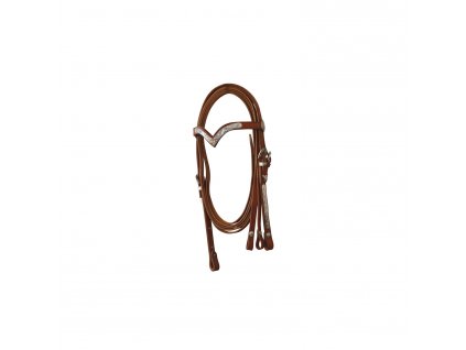 0021257 western bridle with silver finish complete with reins br00073