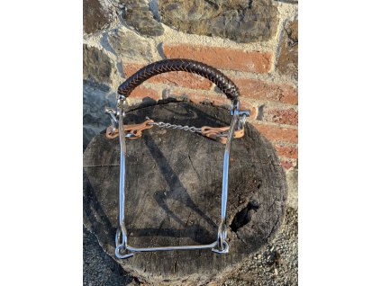 Hackamore Inox s dlouhými rameny a světlou koženkou