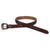 0040679 unisex western belt basket tooled with copper zinc buckle plu03002 750