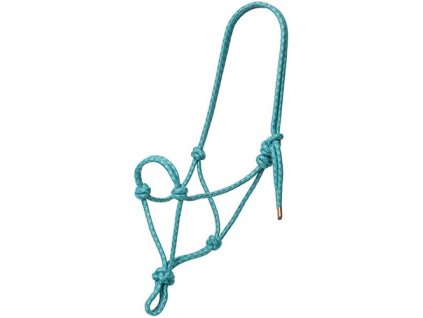 Povrazová ohlávka WEAVER Diamond Braid tyrkys