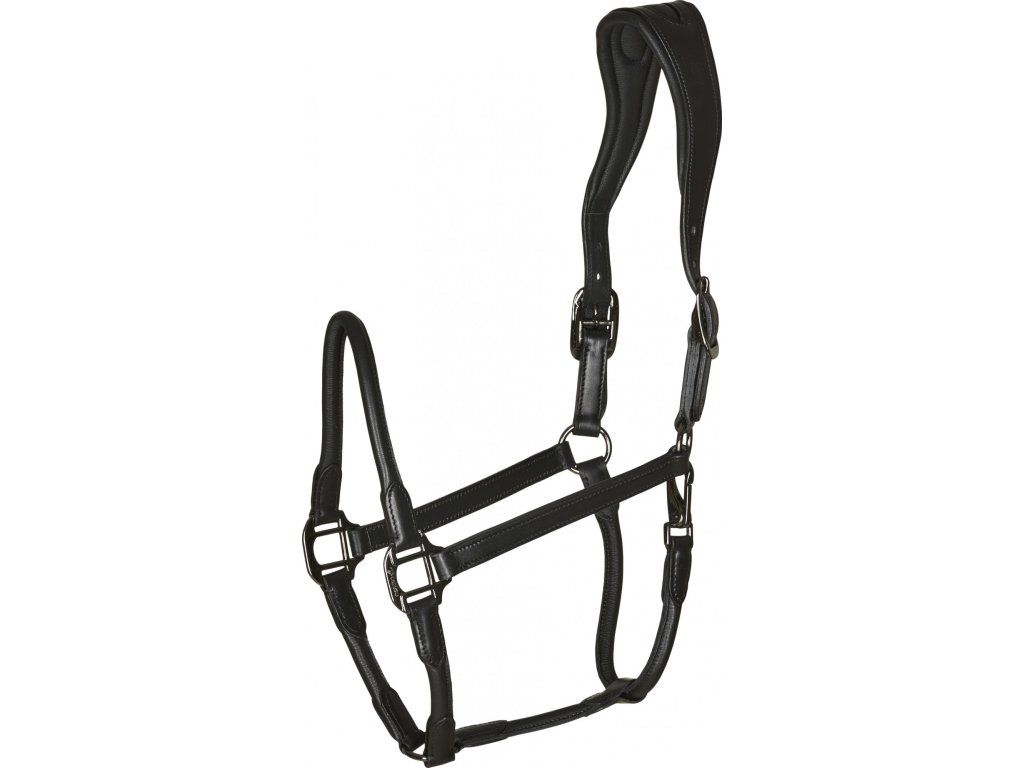 Ohlávka kožená CATAGO, černá (Velikost PONY)