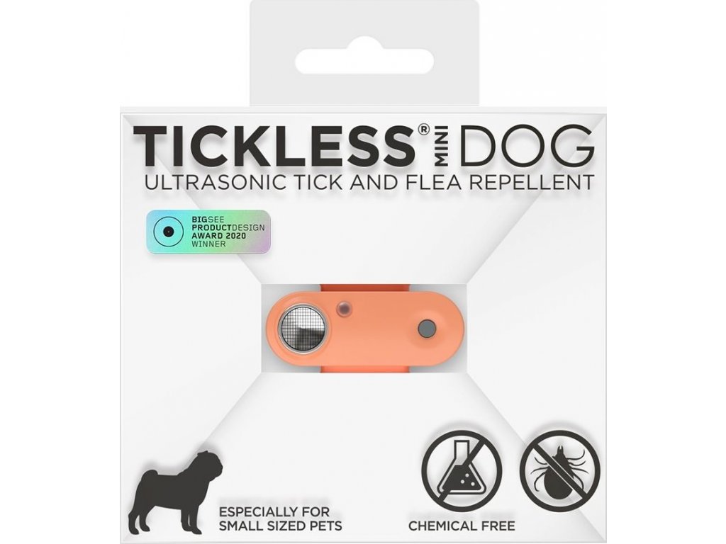 Odpuzovač klíšťat a blech TICKLESS Mini, ultrazvukový, nabíjecí, hot peach