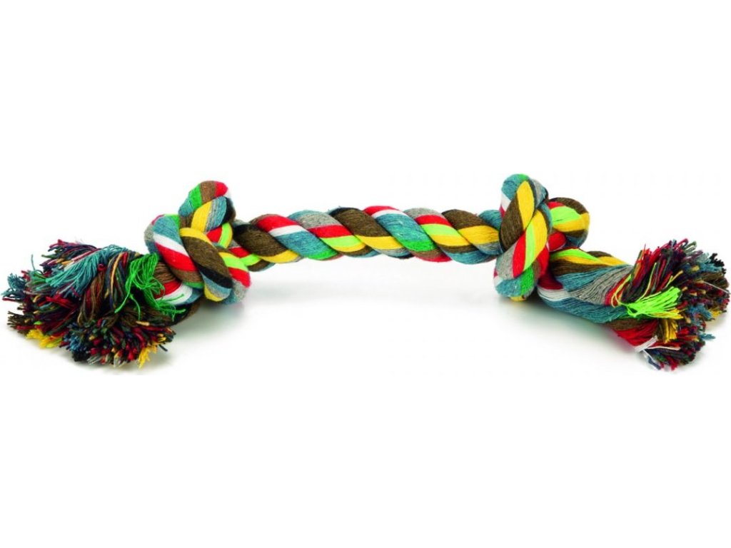 Hračka pro psy lano Bone Beeztees, 28 cm, multicolor