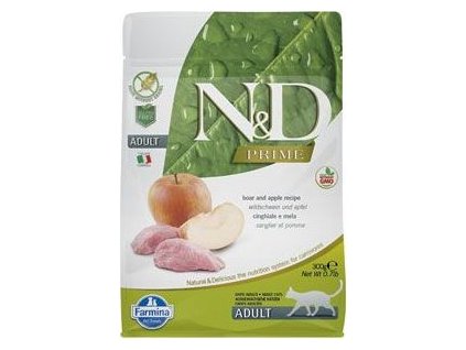 N&D PRIME CAT Adult Boar & Apple 300 g