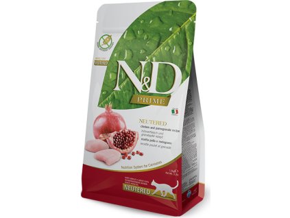 N&D GF PRIME CAT Neutered Chicken&Pomegranate 10 kg