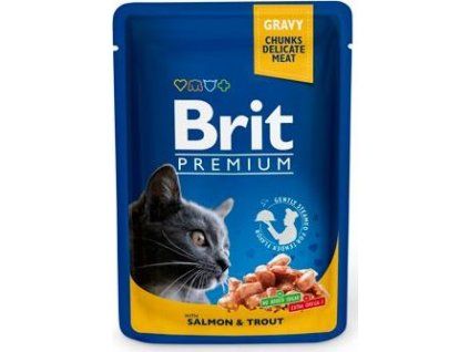 Kapsička pro kočky Brit Premium Cat Salmon & Trout, 100 g