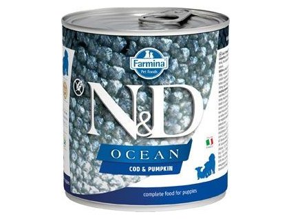Konzerva pro psy N&D DOG OCEAN Puppy Codfish & Pumpkin 285 g