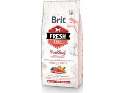 Granule pro štěňata Brit Fresh, Beef & Pumpkin, Large, 12 kg