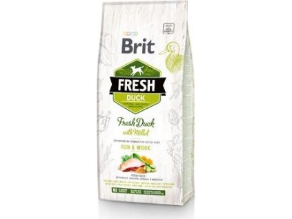 Granule pro psy Brit Fresh, Duck & Millet Active Run & Work, 2,5 kg