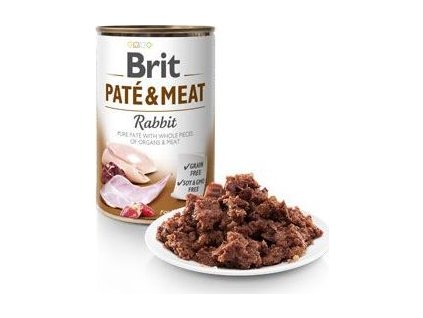 Konzerva pro psy Brit, Paté & Meat Rabbit, 800 g
