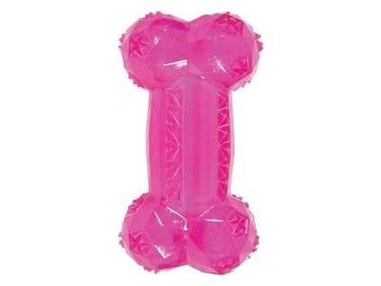 Hračka pro psy Zolux, kost, 12 cm, pink