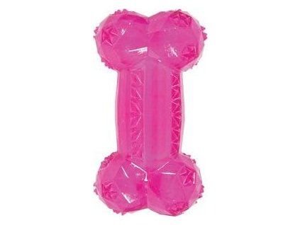 Hračka pro psy kost Zolux, 14 cm, pink