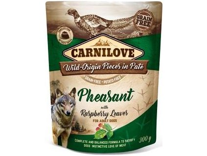 Kapsička pro psy Carnilove Pouch Paté Pheasant & Raspberry, 300 g