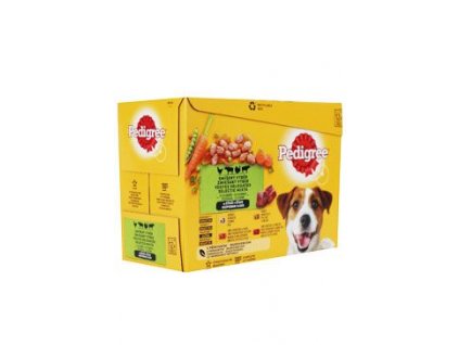 Kapsičky pro psy Pedigree, masový výběr, zelenina ve šťávě, 12x100 g