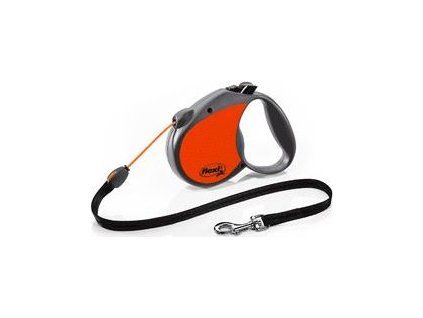 Vodítko Neon Reflect Flexi, lanko, 5 m/20 kg, orange