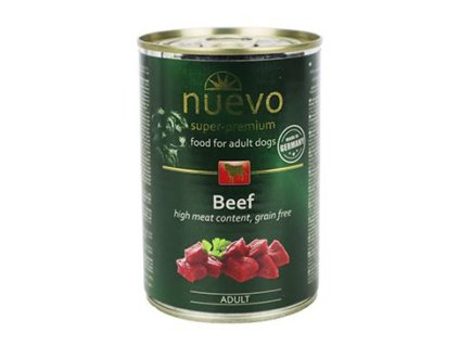 Konzerva pro psy Nuevo, hovězí, 400 g