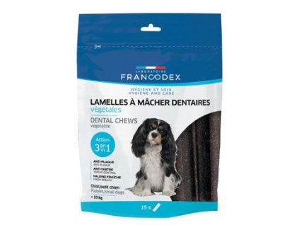 Pochoutka pro psy Francodex Weggy, žvýkací plátky S, 224 g, 15 ks