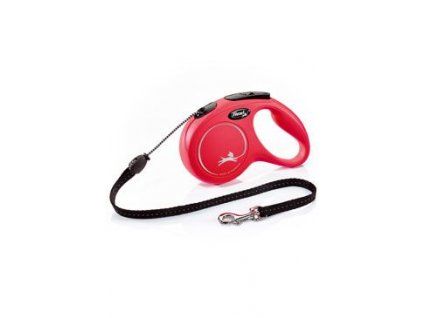 Vodítko FLEXI Classic NEW M, 5 m/20 kg, červené