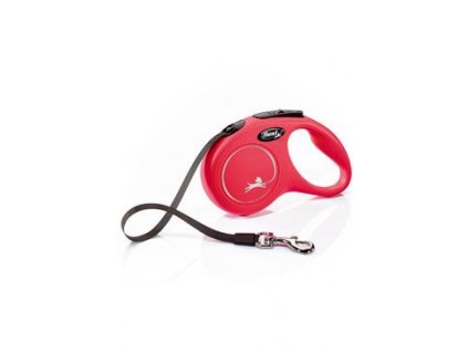 Vodítko FLEXI Classic NEW S, 5 m/15 kg, červené