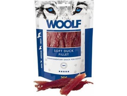 Pamlsky pro psy WOOLF, soft duck fillet, 100 g